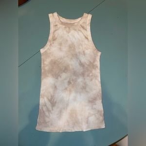 a new day tank top, small, neutral tie dye